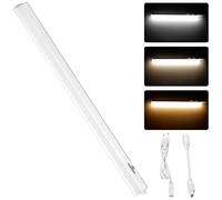 papasbox 13W 90cm LED Cuisine Sous Meuble Reglette Eclairage 3000K 4500K 6500K | LED Cuisine Réglette avec Interrupteur et Prise