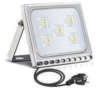 papasbox 30W Projecteur LED avec prise, Spot LED Extérieur IP65 Projecteur Extérieur Etanche Projecteur en Aluminium Blanc Froid 6000K applique idéale pour jardin, terrain de sport