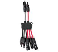 Papegia MC4 Kit de connecteur solaire 8 vers 2, adaptateur parallèle étanche 30 A pour panneaux photovoltaïques, combine 8 entrées à 2 sorties (configuration MF/FFMM incluse)