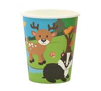 Paper - Baker Ross Gobelets Enfants en Carton motif Animaux de la Forêt - Lot de 10, Decoration Anniversaire Enfant (FX159)