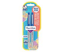 Paper Mate 2027091 Flair Lot de 2 Stylos-feutres pointe ultra-fine 0,33 mm Bleu