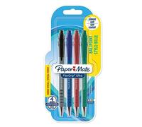 Paper Mate 2027735 Flexgrip Ultra Lot de 4 Stylos bille rétractable pointe moyenne Couleurs Assorties