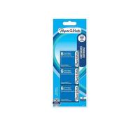 Paper Mate - 30 Cartouches Courtes (3 Étuis De 6 Cartouches) - Bleu Effaçable - Sous Blister