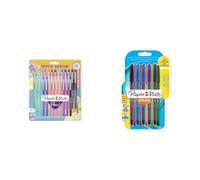 PAPER MATE Flair Feutres de Coloriage - pointe moyenne (0,7 mm) - couleurs tropicales et assorties & stylo bille à capuchon InkJoy 100 CAP | pointe moyenne 1 mm | assortiment de couleurs