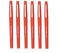 Paper Mate Flair Lot de 6 feutres à pointe moyenne Rouge