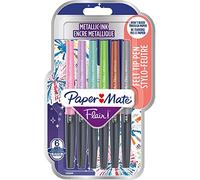 Paper Mate Flair Lot de 6 marqueurs métalliques Taille M 0,7 mm