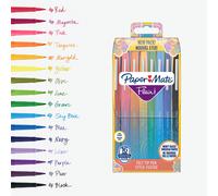 Paper Mate Flair Stylos feutres | Feutres de coloriage sans fuite à pointe moyenne (0,7 mm) | Idéal pour écrire, coloriage (adultes et enfants) etc. | assortiment de couleurs | Lot de 16