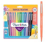 Stylo feutre Paper Mate Flair Tropical écriture moyenne - Pochette de 12