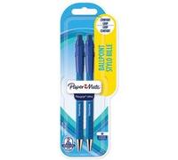 Paper Mate Flexgrip Ultra - 2 Stylos bille rétractables - Bleu - Pointe 1.0mm - sous blister Bleu G