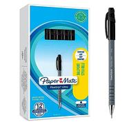 Paper-Mate - Stylo bille à capuchon Flexgrip Ultra, pointe moyenne (1,0 mm), encre noire boîte de 12