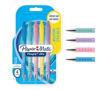 Paper Mate Flexgrip Ultra stylo bille rétractable | pointe moyenne (1,0 mm) | encre noire | couleurs pastel | lot de 5