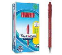Paper Mate Flexgrip Ultra stylo bille rétractable | pointe moyenne (1,0 mm) | encre rouge | boîte de 12