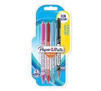Paper Mate InkJoy 100 RT Wrap stylos bille rétractable | pointe moyenne | couleurs assorties | Lot de 4