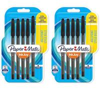 Paper Mate InkJoy 100ST stylos bille avec bouchon | pointe fine (0,7 mm) | noir | lot de 10