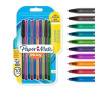 Paper Mate InkJoy 100ST stylos bille | pointe moyenne (1,0 mm) | assortiment de couleurs originales | lot de 10