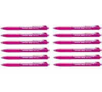 Paper Mate Inkjoy 300RT Lot de 12 stylos à pointe moyenne Magenta 1 mm