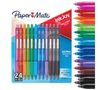 Paper Mate InkJoy 300RT Lot de 24 stylos à bille rétractables, pointe moyenne (1,0 mm), couleurs assorties