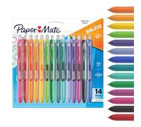 Paper Mate InkJoy Lot de 14 stylos à encre gel | Couleurs d'encre vives assorties | Pour l'écriture, le coloriage et le journal intime | Pointe moyenne (0,7 mm)