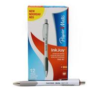 Paper:Mate Lot De 12 Stylos À Bille Inkjoy 700 Rt Gris/Blanc Tracé Moyen Bleu