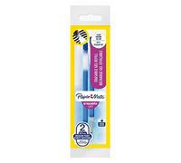 Paper Mate Lot de 2 Recharges pour stylo gel effaçable pointe moyenne 0,7 mm Bleu