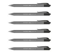 PAPER:MATE Lot de 6 Stylos à bille rétractable InkJoy 100 RT Pte Moyenne Noir