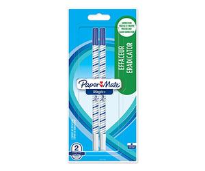 Paper Mate Magic+ effaceur - pointe fine - bleu - lot de 2