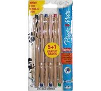 Paper Mate Replay Lot de 6 Stylo-bille rétractable Assortiment