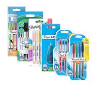 Paper Mate & Sharpie Lot de 26 stylos à billesurligneurscrayons mécaniques et ruban correcteur | Idéal pour l'école et le bureau