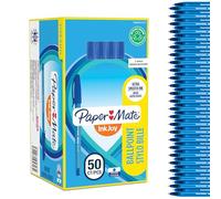 Paper Mate stylo bille à capuchon InkJoy 100ST | pointe moyenne (1,0 mm) | bleu | lot de 50