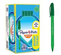Paper-Mate stylo bille à capuchon InkJoy 100ST pointe moyenne 1,0 mm vert lot de 50