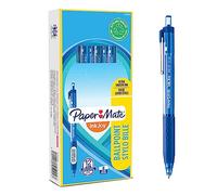 Paper-Mate Stylo bille rétractable InkJoy 300 RT – pointe moyenne 1 mm – bleu – lot de 12