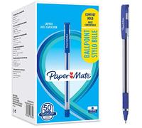 Paper Mate stylos bille, grip confortable, pointe fine (0,7 mm), bleu, 50 unités