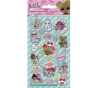 Paper Projects 01.70.06.183 L.O.L. Troop Autocollants scintillants | Produit sous licence officielle | Réutilisable sur surfaces non poreuses, bleu et rose