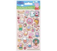 Paper Projects 01.70.06.185 Peppa Pig Summer Stickers scintillants | Produit sous licence officielle | Réutilisable sur surfaces non poreuses Rose