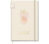 paper&you® Work & Life agenda semainier sans date A5 "Soft Flower" calendrier non daté pour la pleine conscience & l'organisation personnelle, Planificateur non daté, journal de gratitude