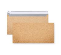 Paper24 Enveloppes en papier kraft Beige/marron vieilli Format DIN long 22 x 11 cm Lot de 50
