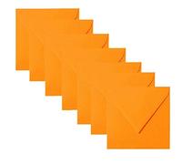 Paper24 Intensivorange Lot de 50 enveloppes carrées, 110 x 110 mm, 120 g/m², pour invitations et bons d'achat