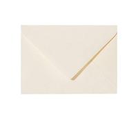 Paper24 Lot de 25 enveloppes DIN C6 - 114 x 162 mm - Fermeture humide - Pour invitations, cartes de vœux A6 - Pour mariage, anniversaire - Couleur crème douce