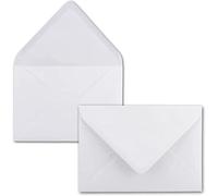 Paper24 Lot de 25 mini enveloppes 60 x 90 mm pour cartes de visite de couleur blanche