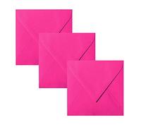 Paper24 Lot de 50 enveloppes carrées, 110 x 110 mm, 120 g/m², pour invitations et bons d'achat, rose vif