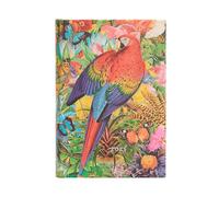 Paperblanks Calendrier 12 mois 2025, motif jardin tropical, mini vue d'ensemble journalière, fermeture élastique