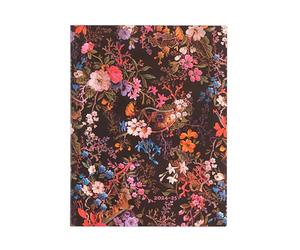 Paperblanks Flexi Agendas 18 Mois à Couverture Souple 2025, Floralia, Ultra, Vertical, Fermeture Élastique