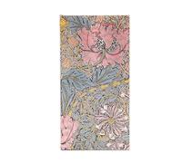 Paperblanks Morris Chèvrefeuille Rose, Horizontal - Agenda 12 mois 2025 (180 mm x 90 mm), Italien