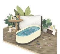 papercrush® Carte-cadeau pop-up Bien être - Carte d'anniversaire 3D pour elle, lui ou couple, Cadeau pour anniversaire & mariage, Carte de voeux 3D pour vacances de bien-être, spa ou hôtel wellness