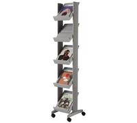 Paperflow 259N.35 Porte-brochures mobile CORNER, alu