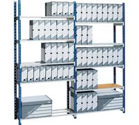PAPERFLOW 517D PAPERFLOW Rayonnage de stockage RANG'ECO, élément de base, bleu / gris