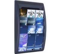 Paperflow Porte-brochures mural Quick Fit 4060.01, 4 compartiments polystyrène 24x32 cm, noir