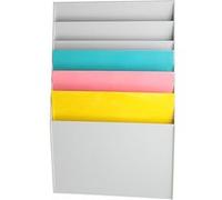 Paperflow Trieur mural A4V1X6.02 6 cases A4 Gris - L23,6×H71,2×P8,3 cm