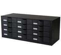 Paperflow Bloc classeur 12 tiroirs - Noir