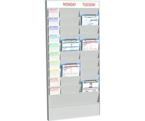 PAPERFLOW Planificateur de bureau mural 20 cases A5 élément de base gris